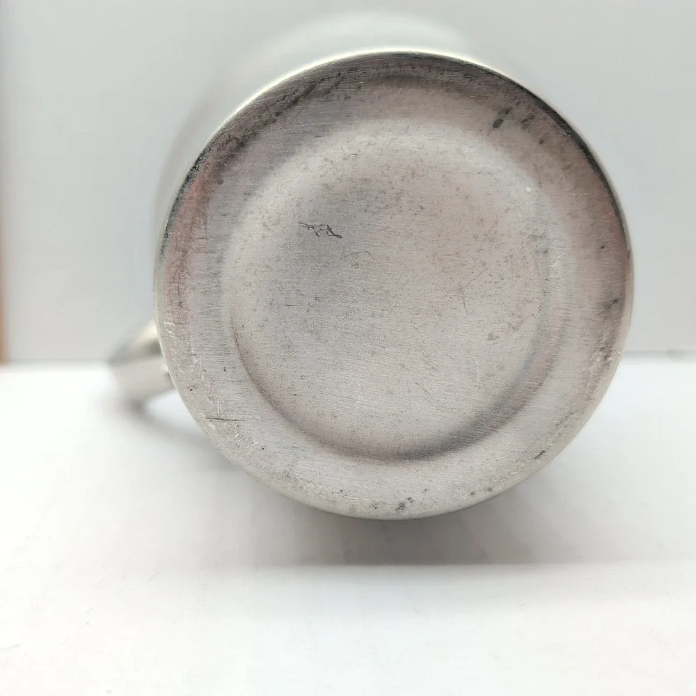 International Pewter Pitcher Vintage Silver Tone Metal Water Creamer Jug 6